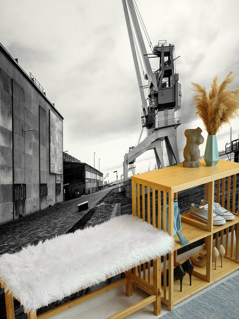 Havenkraan op het voormalige RDM terrein Heijplaat Rotterdam 