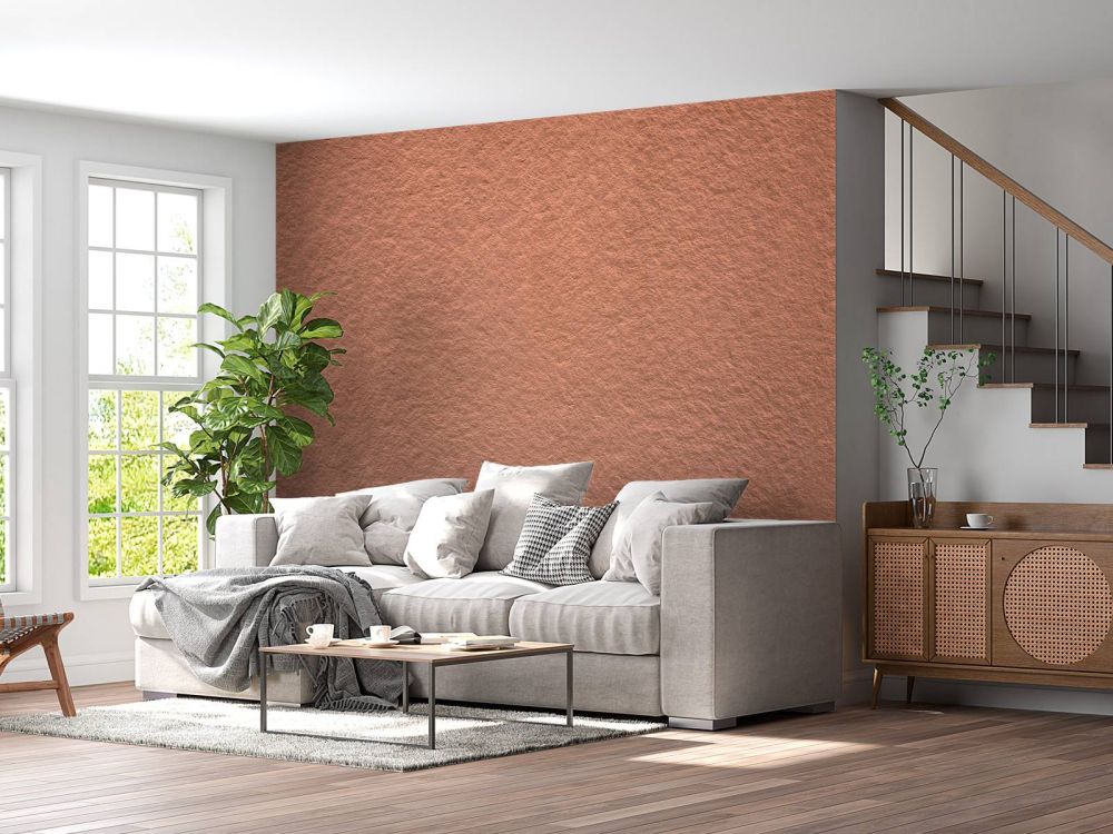 Terracotta beton met structuur