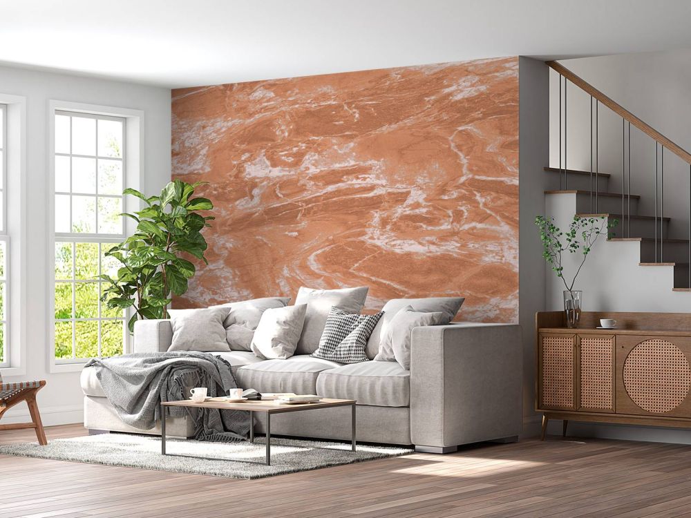 Terracotta marmer met vegen