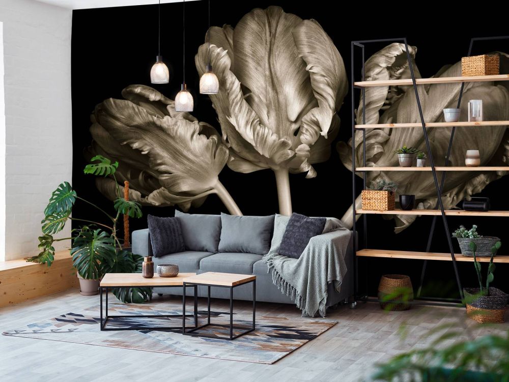 Drie Rococo tulpen