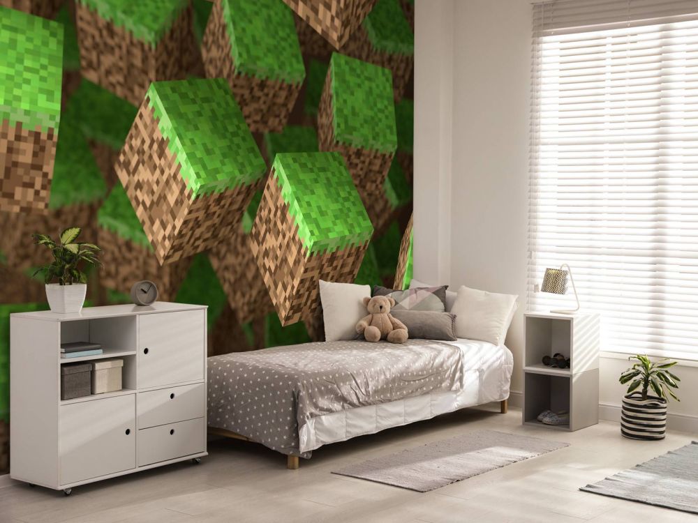 3D Minecraft gras blokken