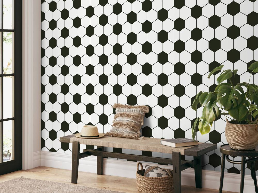 Zwart-witte geometrische veelhoeken