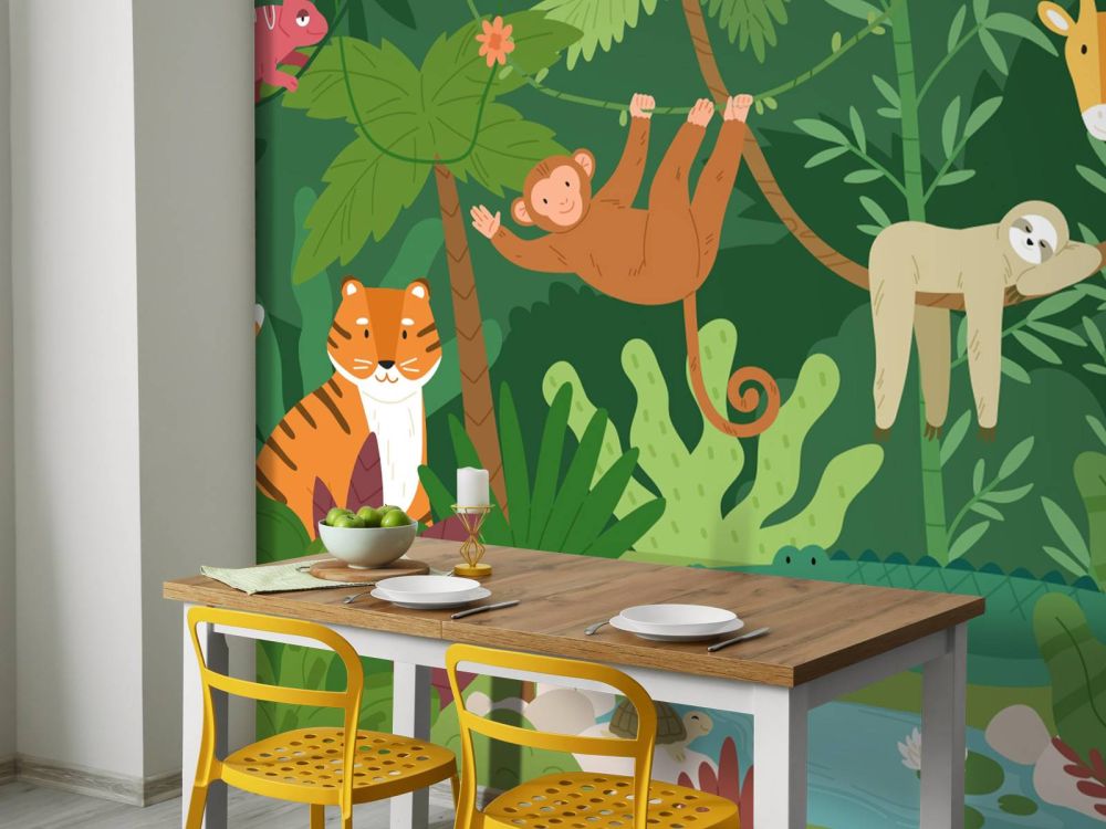 Blije jungle dieren