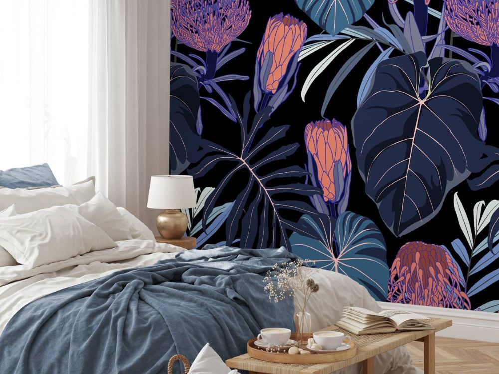 Patroon met tropische planten