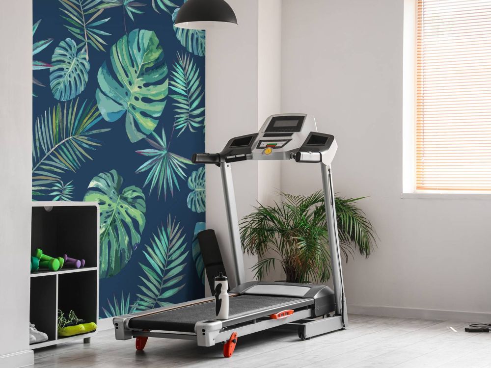 Palmbladeren en monstera