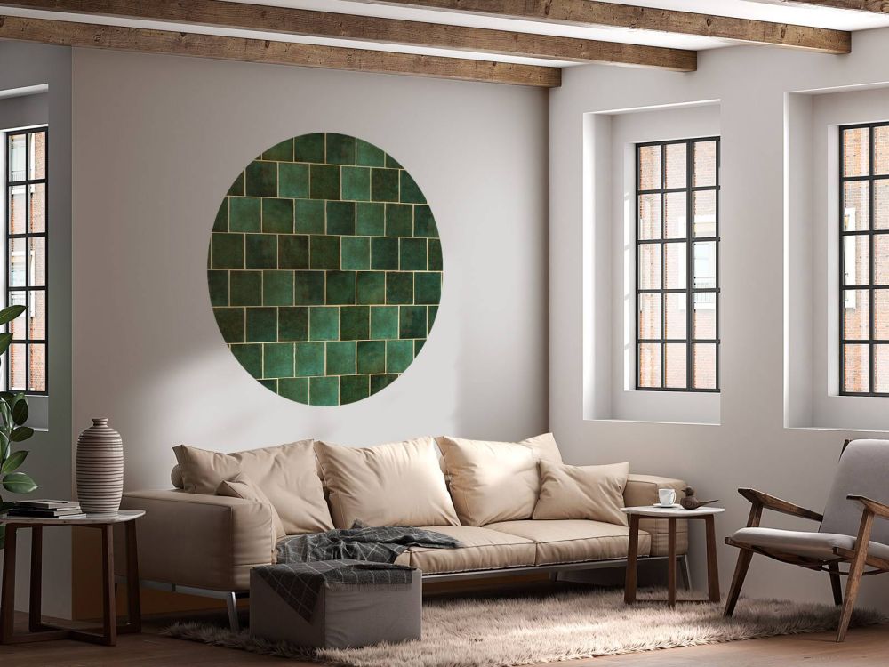 Groene keramische tegels