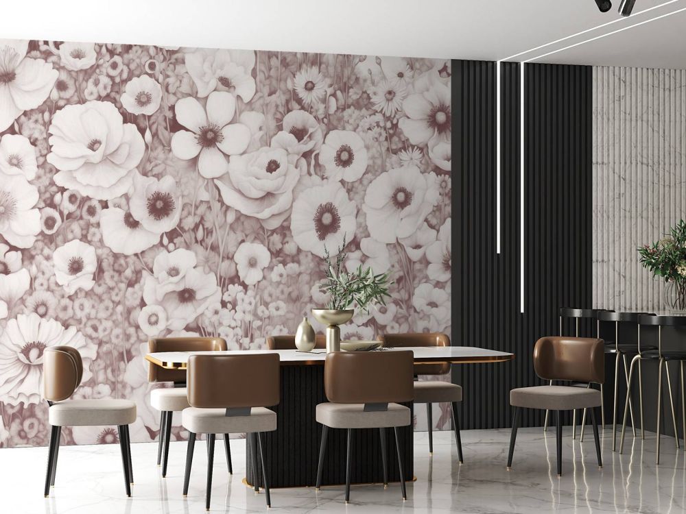 Poppy Tale Monochrome Bordeaux