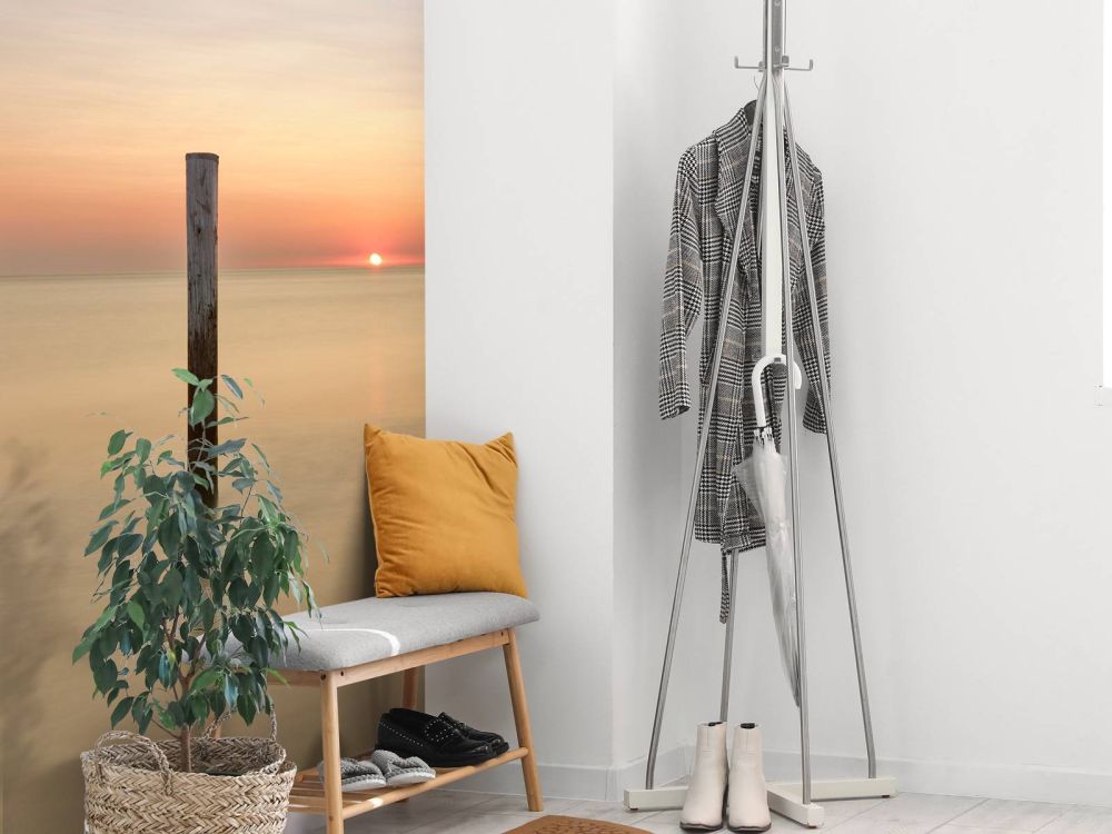 Drie houten palen