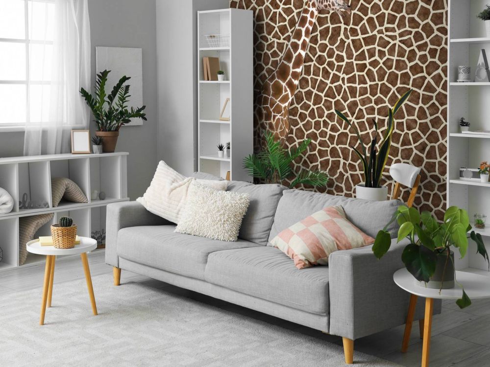 Gecamoufleerde giraffe