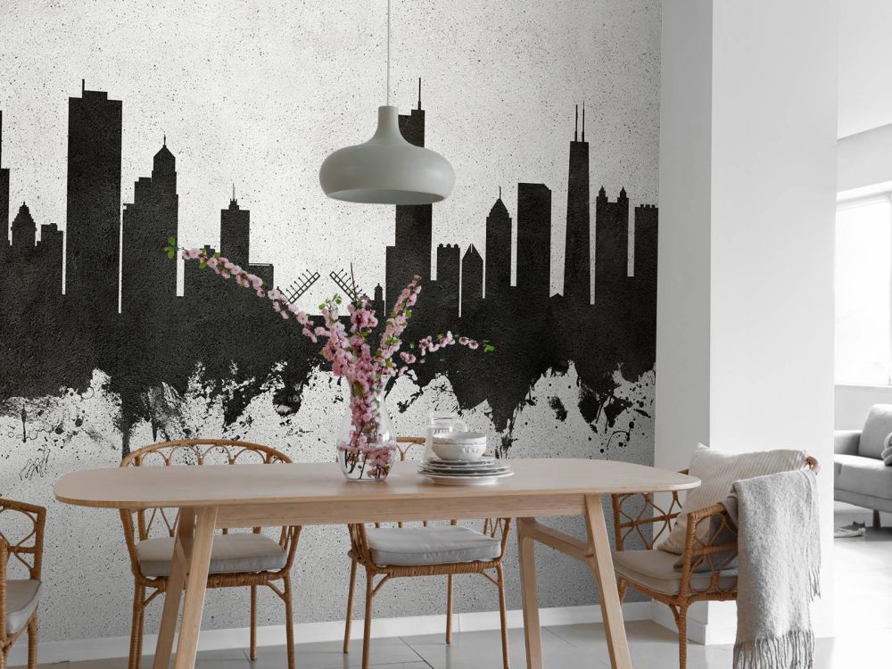 Waterverf skyline, Chicago
