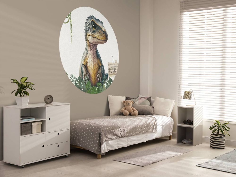 Baby t-rex in de jungle