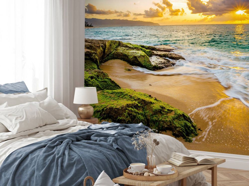 Een prachtige Hawaiiaanse zonsondergang