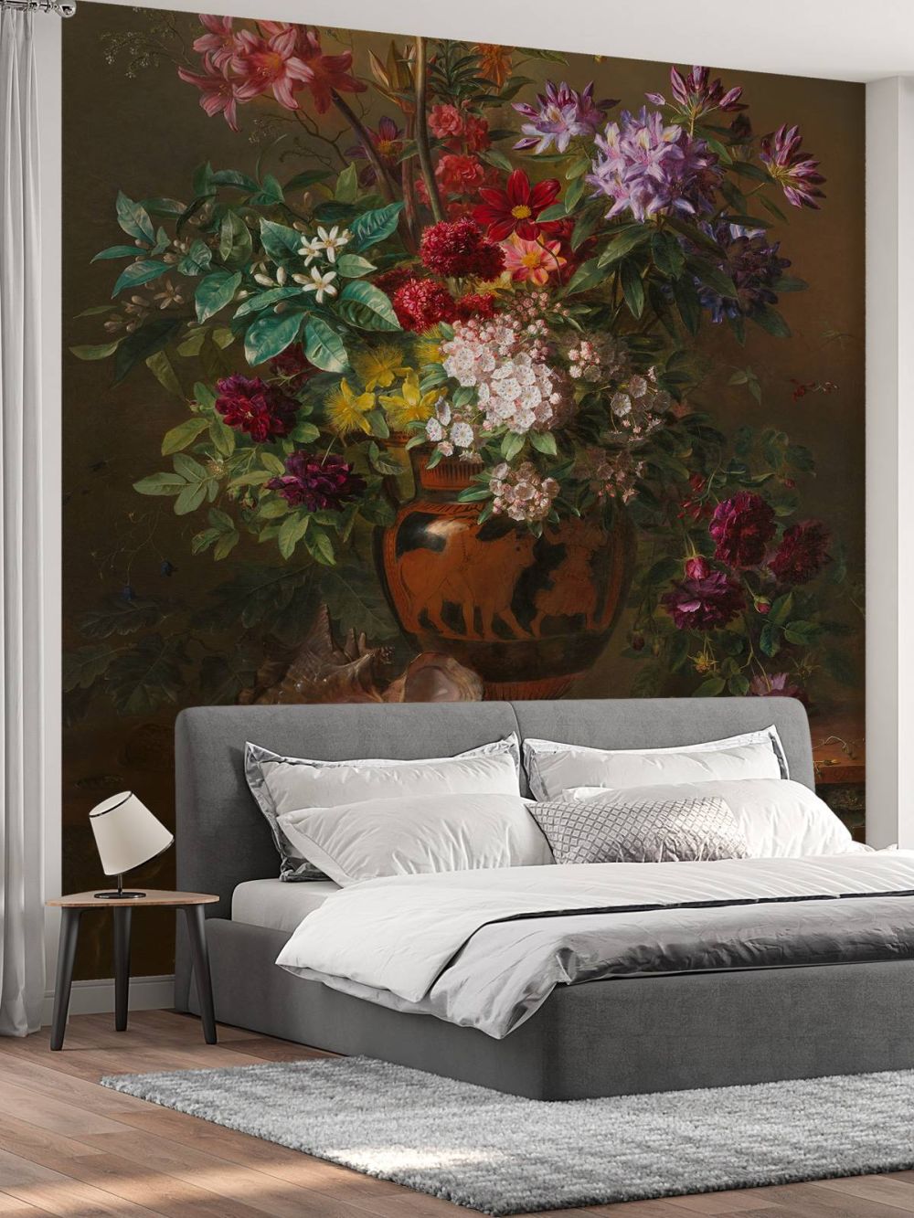  Stilleven met bloemen in een Griekse vaas