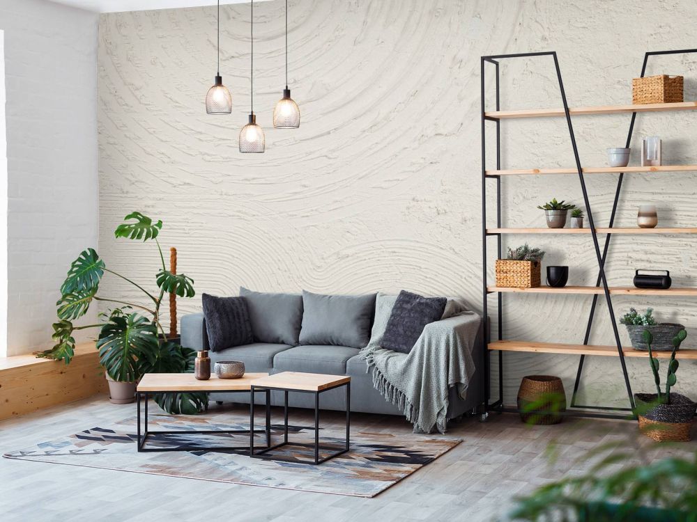 Organische vormen en lijnen in off white