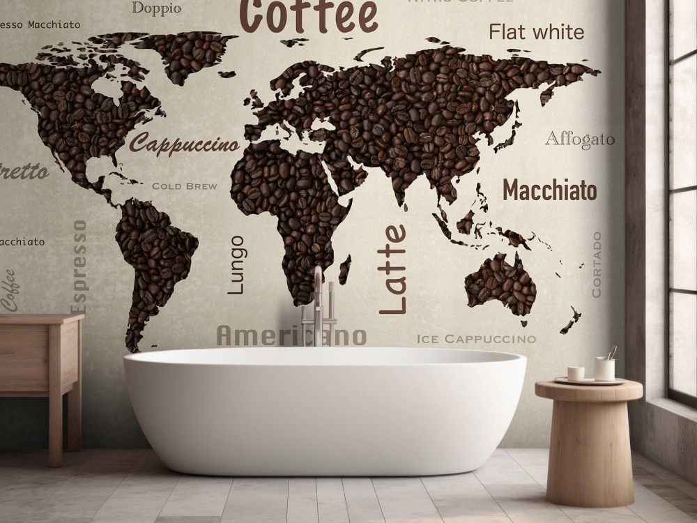 Wereldkaart koffie