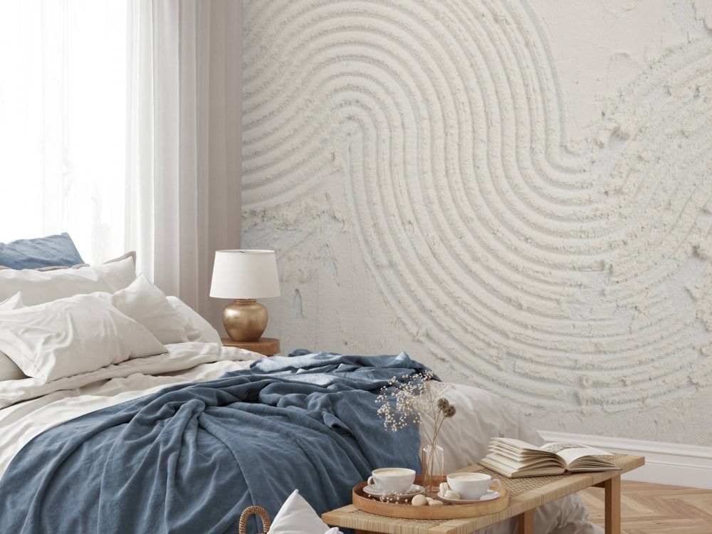 Structuur kunst in off white