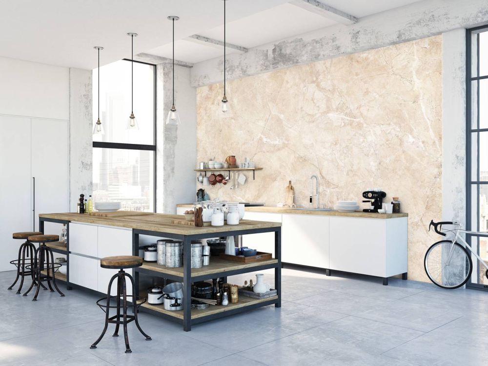 Licht beige marmer