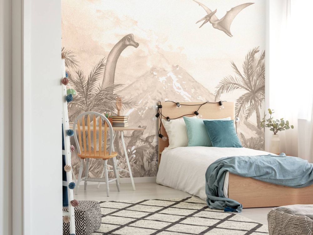 Verschillende dino's in taupe