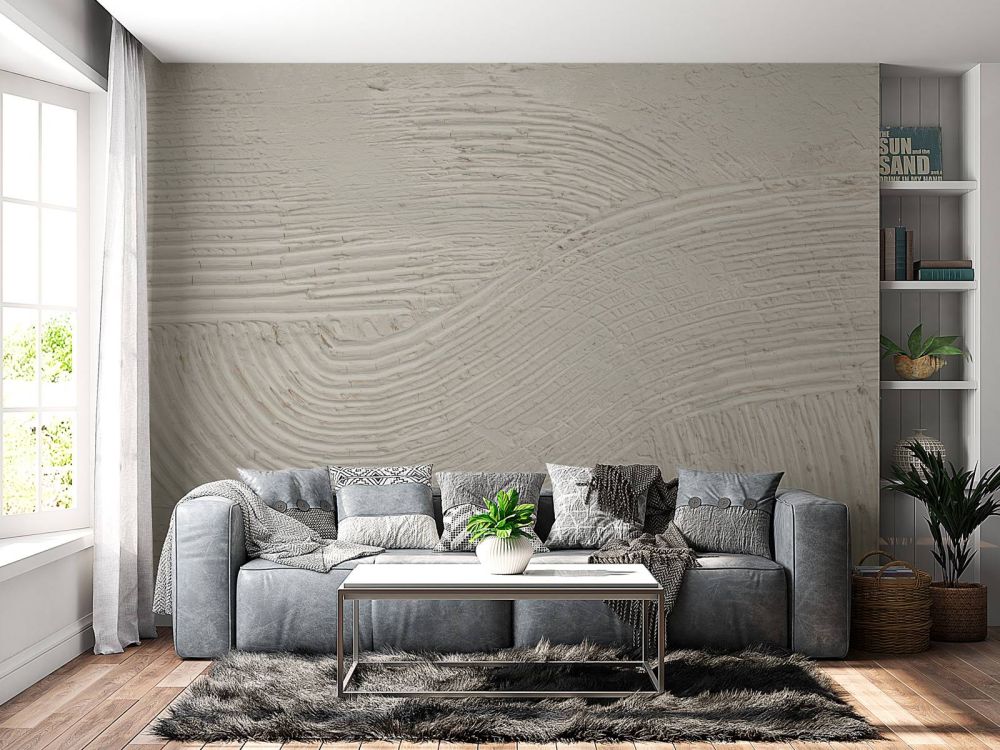 Lijnen met structuur in off white