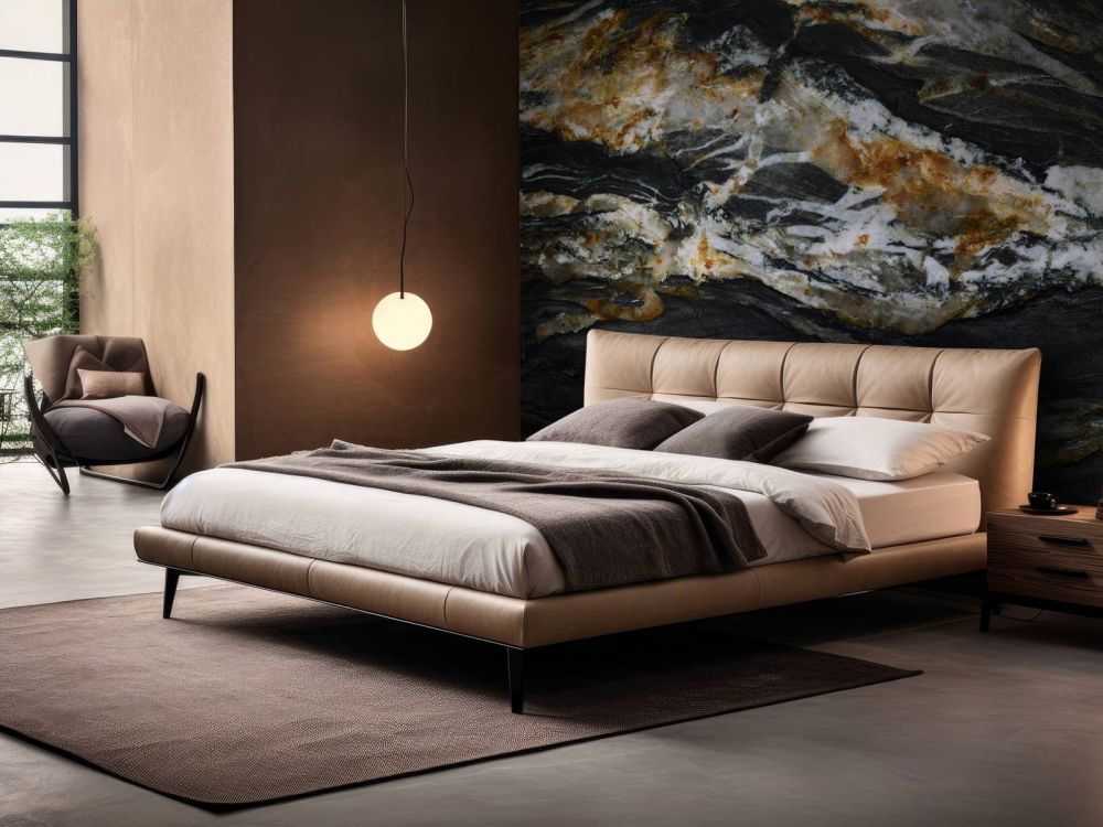 Zwart marmer met reliëf