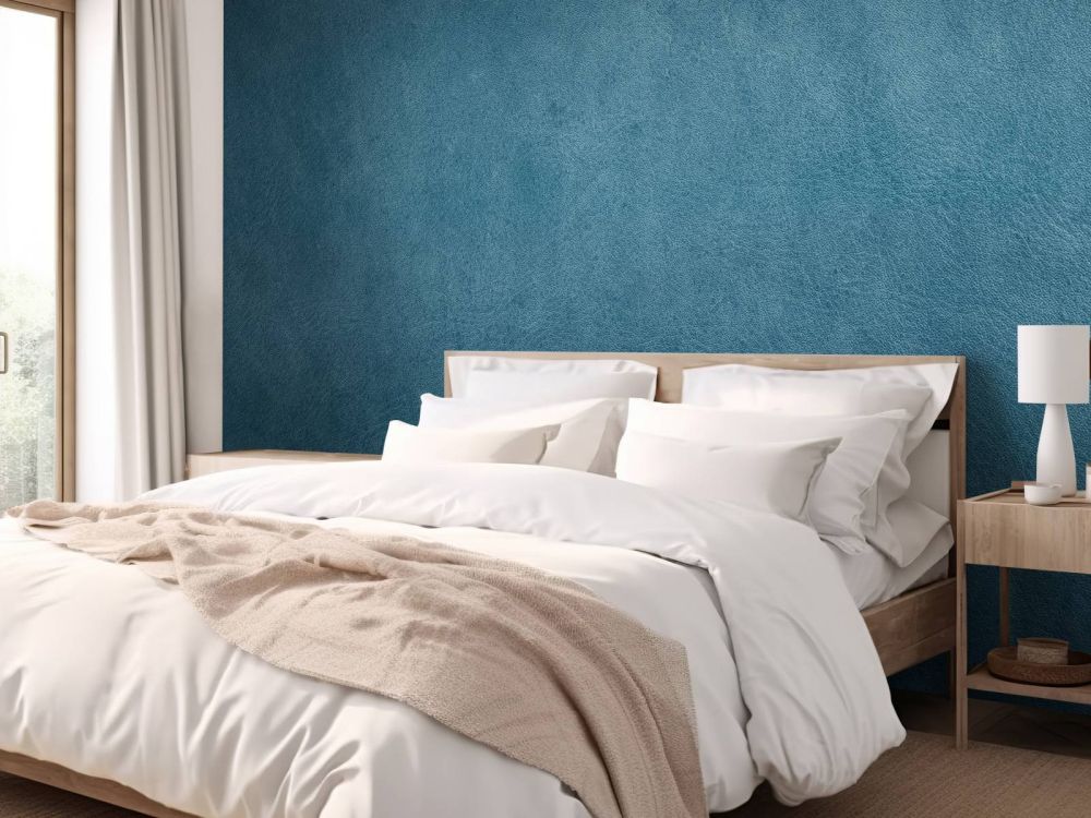 Leder blauw