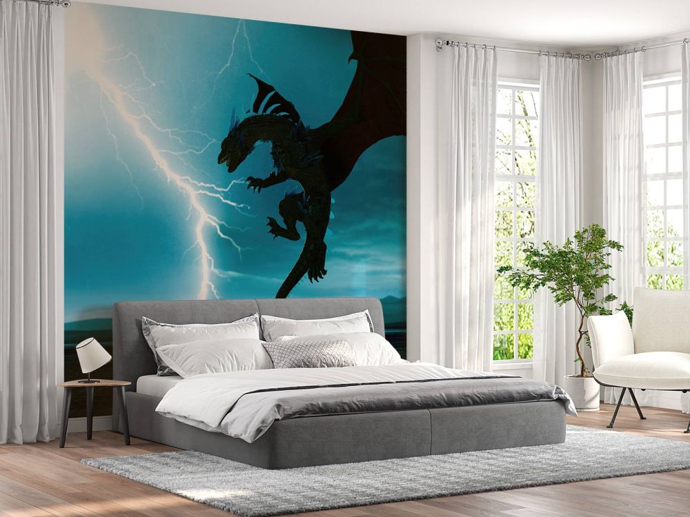 Draak bij onweer