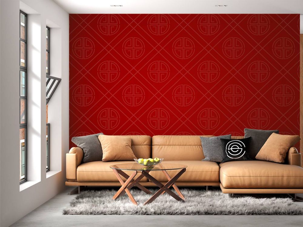 Rood Chinees patroon