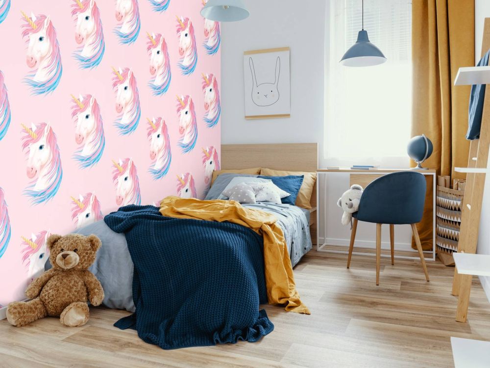 Witte unicorn met gouden hoorn