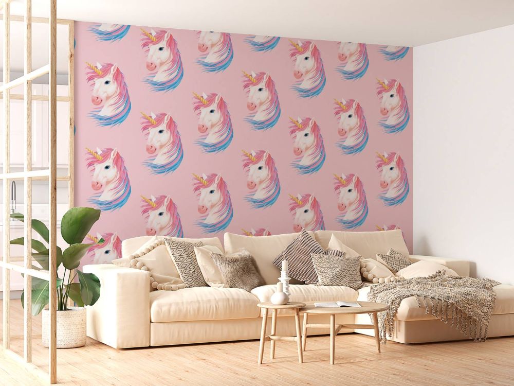 Witte unicorn met gouden hoorn