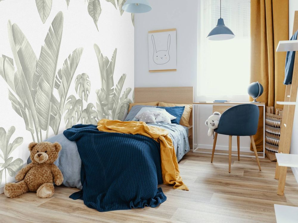 Jungle bladeren in groen