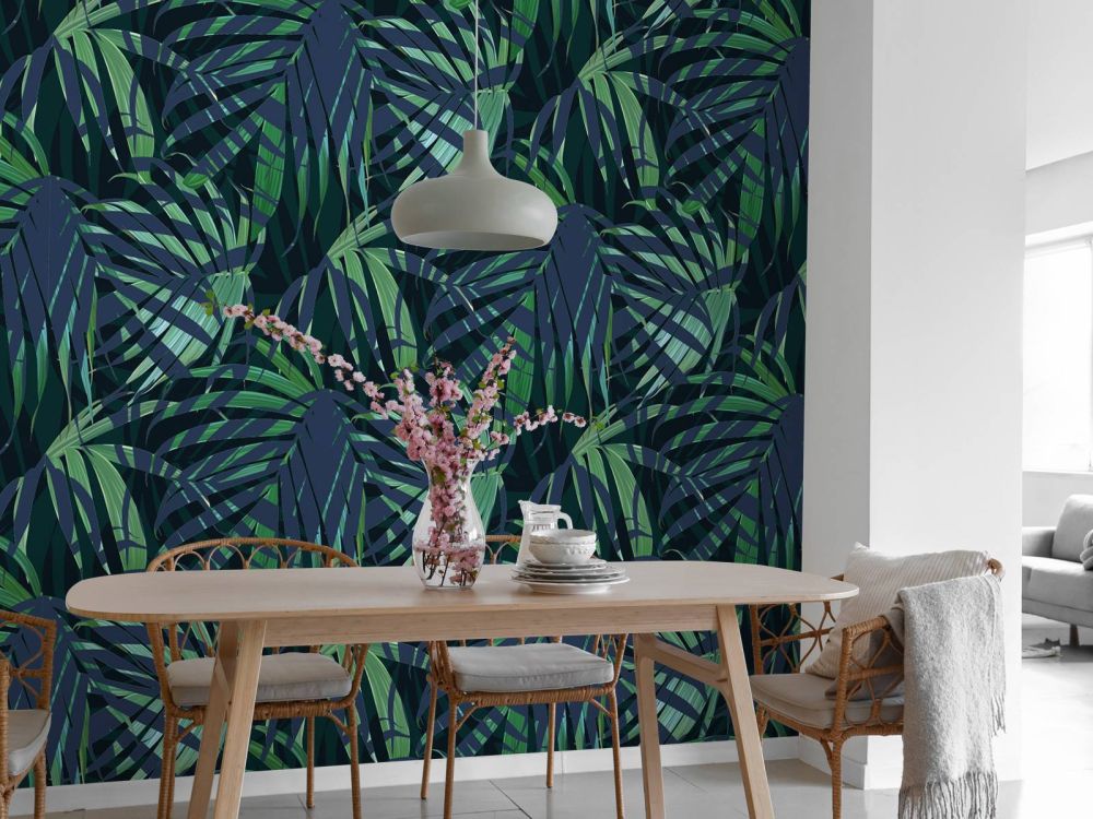 Groene palmbladeren
