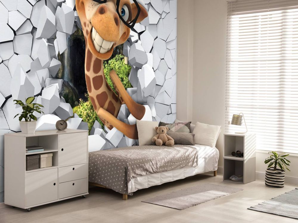 Grappige giraffe