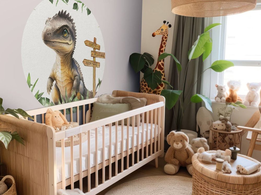Baby spinosaurus in de jungle