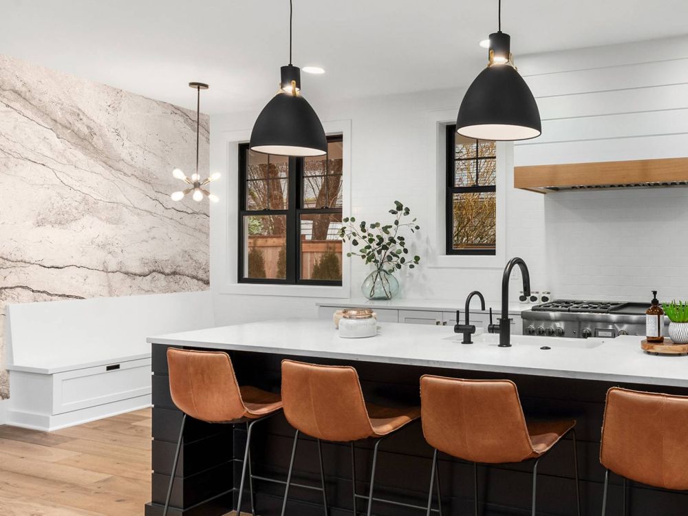 Gedetailleerd beige marmer