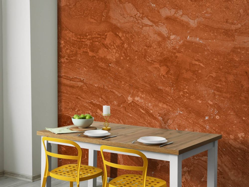 Terracotta marmer met speels effect