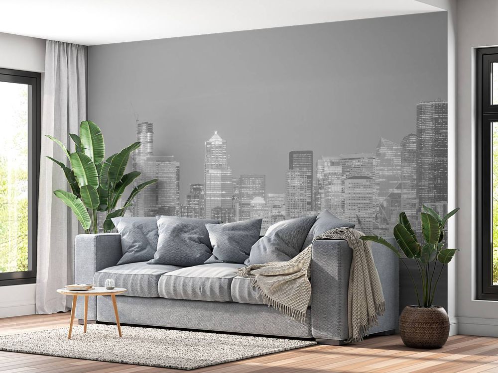 Skyline Seatlle in zwart - wit