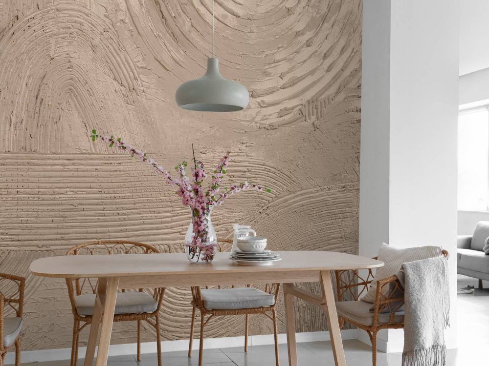 Structuren en vormen in taupe