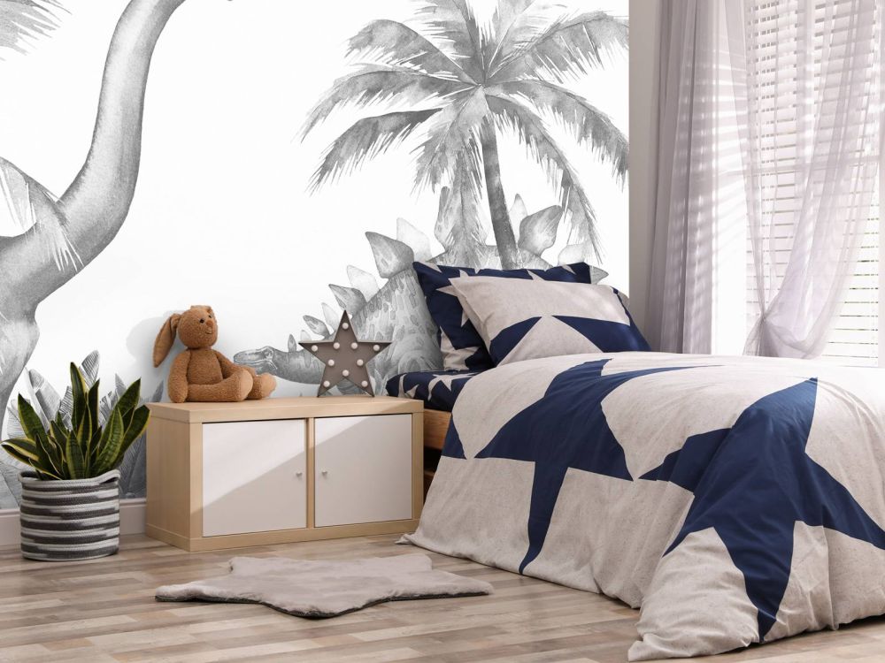 Dinosaurussen in zwart-wit