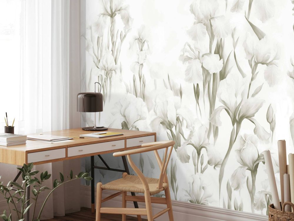 Irises Dance Seamless Light Sepia
