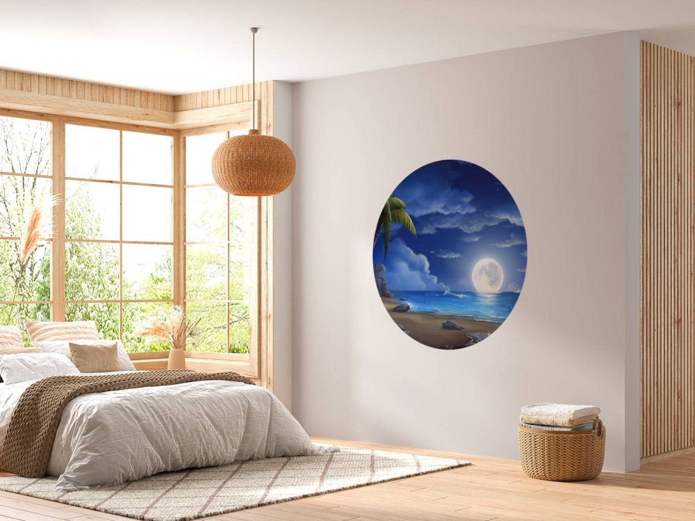 Mooie strand bij nacht