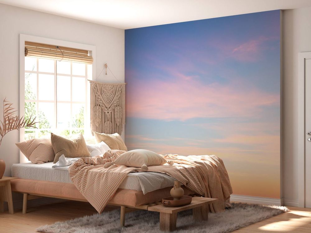 Lucht met zachte kleuren