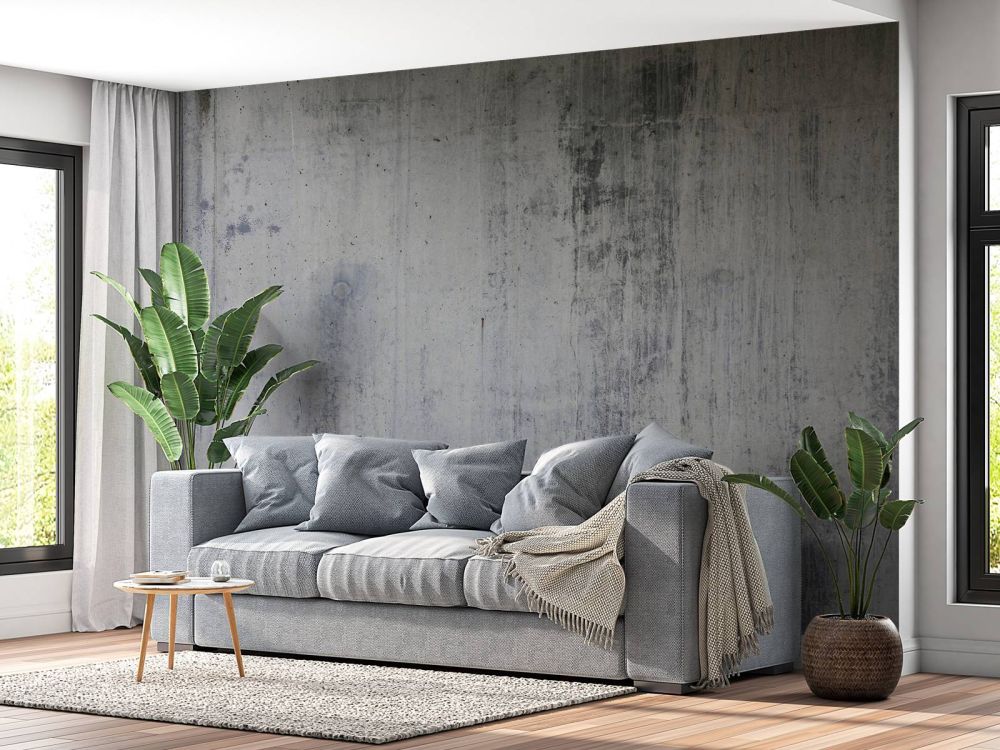 Beton met lijnen