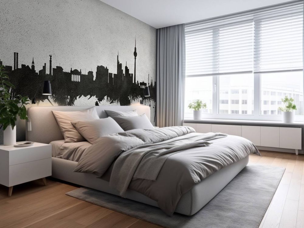 Waterverf skyline, Berlijn