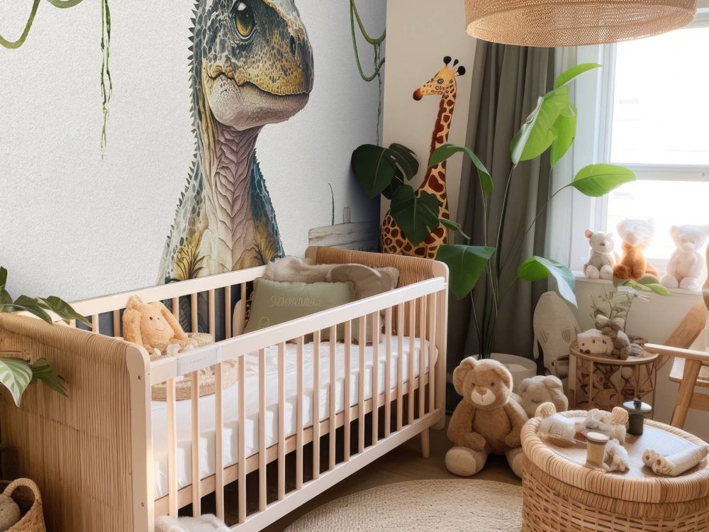 Baby t-rex in de jungle
