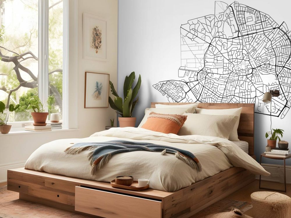 Plattegrond van Hilversum, wit 