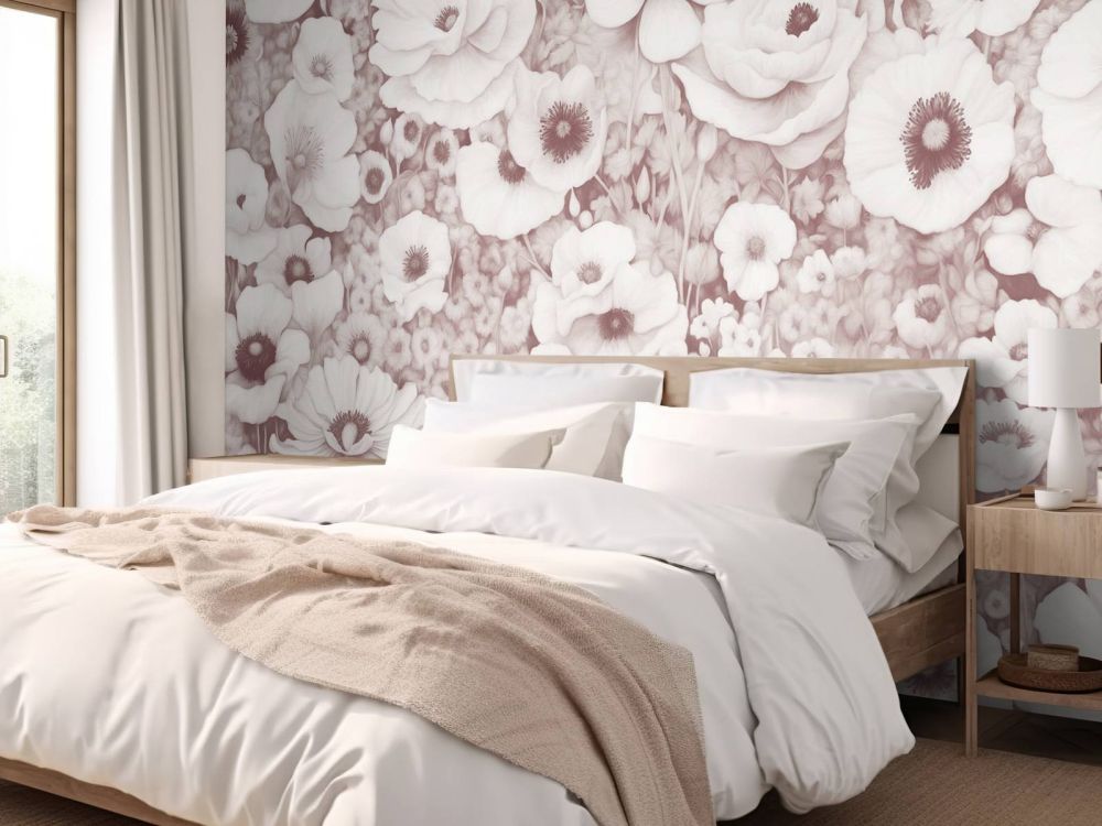 Poppy Tale Monochrome Bordeaux