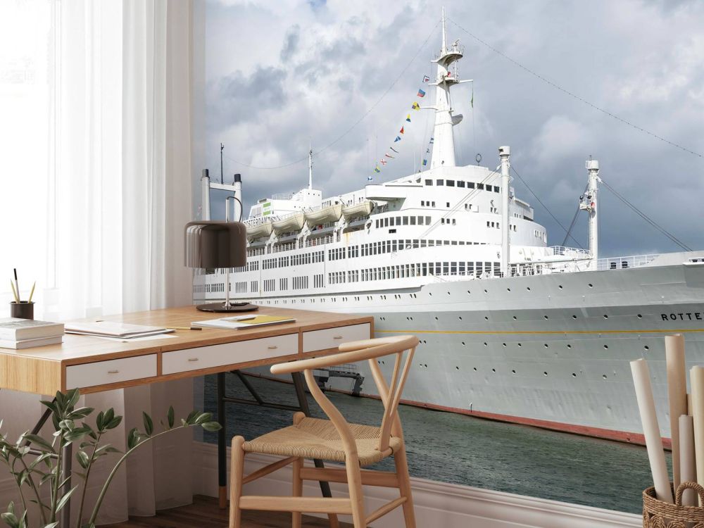 Stijlvolle oceaanreus in de haven
