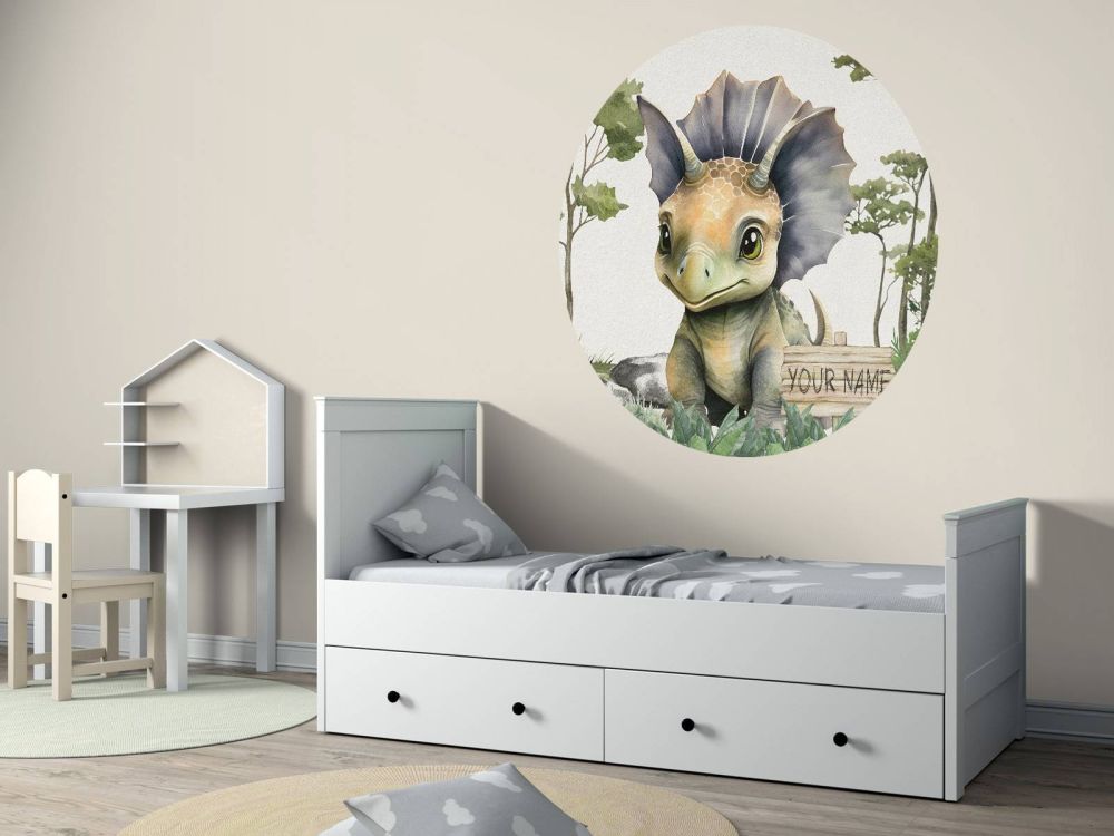 Baby triceratops in de jungle