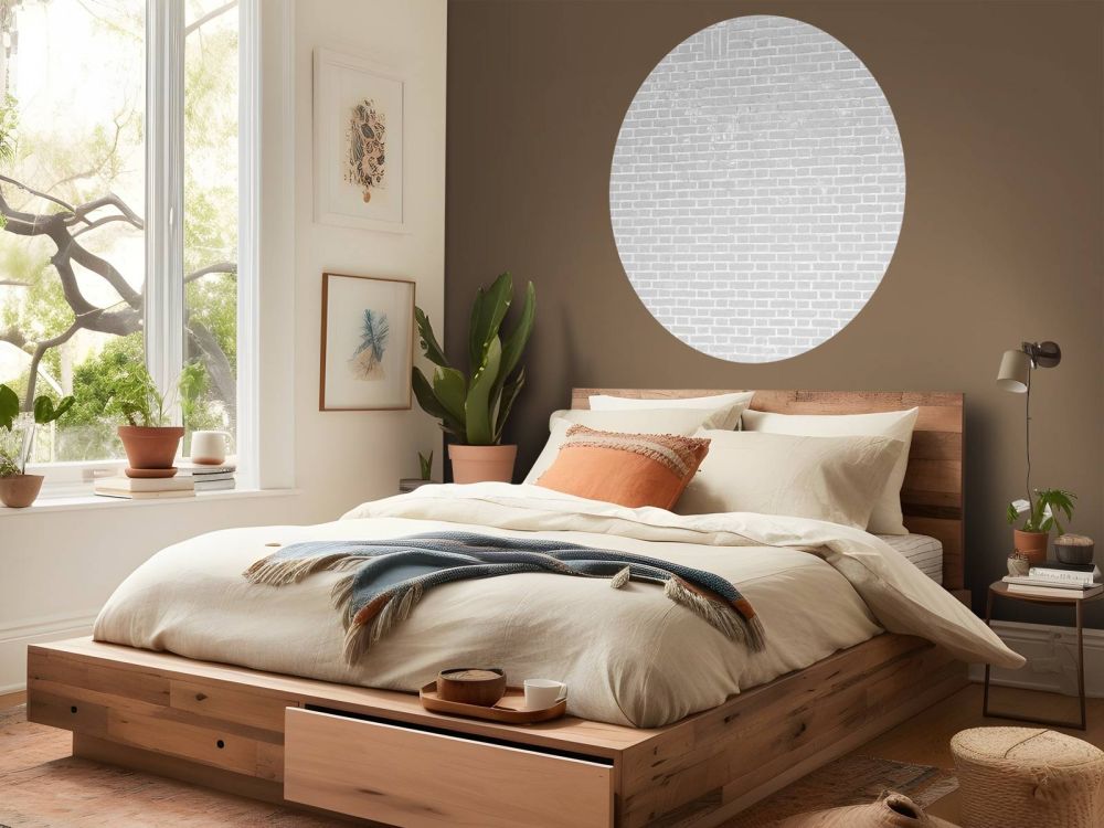 Witte bakstenen muur