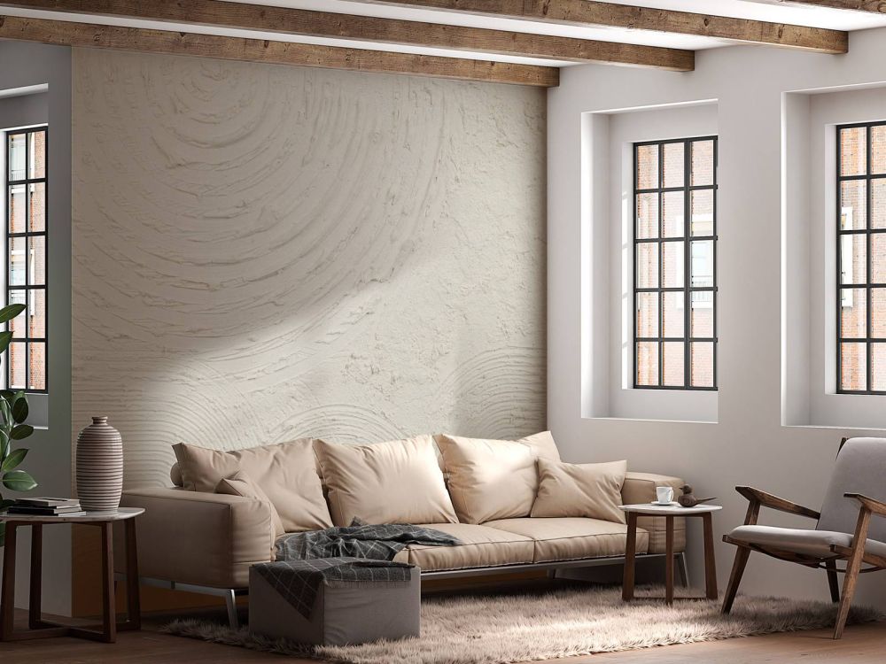 Organische vormen en lijnen in off white